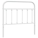 vidaXL Tête de lit métal blanc 100 cm