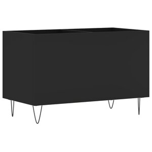 vidaXL Armoire à disques noir 74 5x38x48 cm bois d'ingénierie