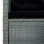 vidaXL Ensemble à manger de jardin 3 Pièces Gris clair