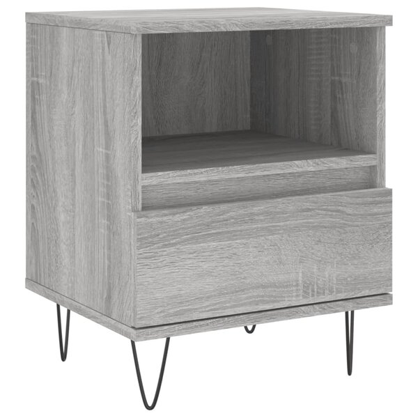 vidaXL Table de chevet sonoma gris 40x35x50 cm bois d’ingénierie