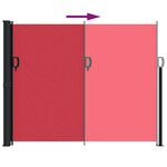 vidaXL Auvent latéral rétractable rouge 160x500 cm