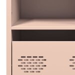 vidaXL Buffet haut rose 101 5x39x103 5 cm acier