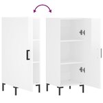 vidaXL Buffet Blanc brillant 34 5x34x90 cm Bois d'ingénierie