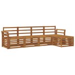 vidaXL Ensemble de canapés d'extérieur 5 Pièces Naturel