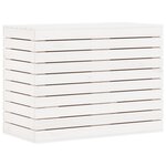 vidaXL Panier à linge blanc 88 5x44x66 cm bois massif de pin