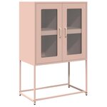 vidaXL Buffet haut rose 68x39x107 cm acier