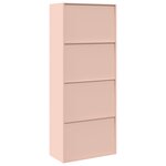 vidaXL Armoire de rangement 2 Pièces Rose 80 x 40 x 200 cm Acier