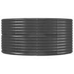 vidaXL Lit surélevé de jardin Anthracite Acier enduit de poudre