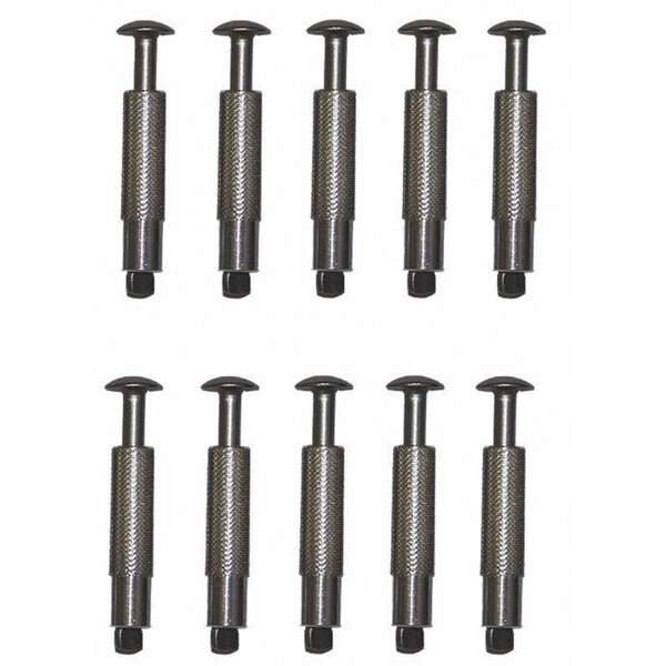 Lot de 10 pitons douille inox ø 12 mm  pour bâche de piscine.