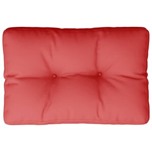 vidaXL Coussin de palette rouge 50x40x12 cm tissu