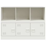 vidaXL Buffet blanc 99x39x73 cm acier