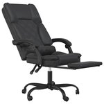 vidaXL Fauteuil de massage inclinable de bureau Noir Similicuir