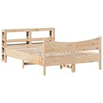 vidaXL Cadre de lit avec tête de lit 120x190 cm bois de pin massif