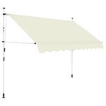 vidaXL Auvent manuel rétractable 300 cm Crème