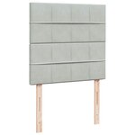 vidaXL Sommier à lattes de lit et matelas Gris clair 80x200 cm Velours