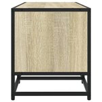 vidaXL Meuble TV chêne sonoma 100x35x41 cm bois d'ingénierie et métal