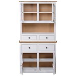 vidaXL Buffet haut Blanc 93x40 5x180 cm Pin Gamme Panama