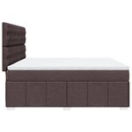 vidaXL Sommier à lattes de lit avec matelas Marron foncé 180x200 cm