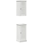 vidaXL Ensemble de mobilier de salle de bain 2 Pièces Blanc antique