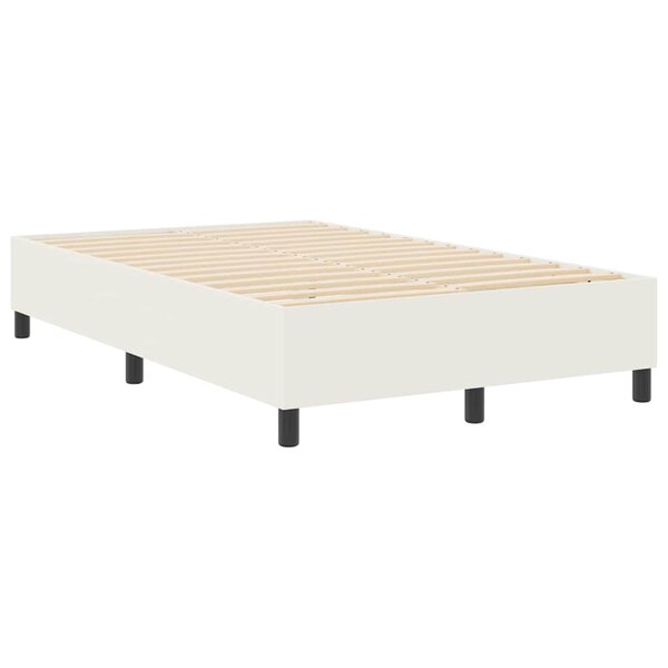vidaXL Lit à ressorts Crème 120 x 200 cm Tissu en velours côtelé