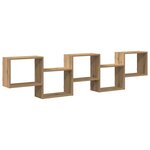 vidaXL Étagère cube murale 5 compartiments chêne artisanal