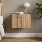 vidaXL Cabinet de chevet mural Chêne artisanal 33 x 34 5 x 24 cm
