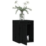 vidaXL Armoires murales Noir 30x30x40 cm Bois de pin massif
