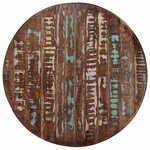 vidaXL Table à dîner Ø110x78 cm Bois de récupération massif et acier