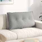 vidaXL Coussin de Dos Gris clair 80 x 50 cm Tissu en microfibre
