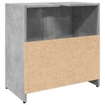 vidaXL Armoire lavabo de salle de bain gris béton 60x33x60 cm