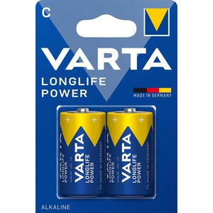 Blister de 2 piles alcaline LongLife Power Baby (C/LR14) VARTA