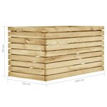 vidaXL Lit surélevé 100x50x50 cm Bois de pin imprégné