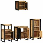 vidaXL Ensemble de mobilier de salle de bain avec étagère 4 Pièces