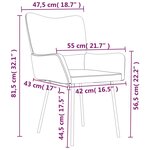 vidaXL Chaises à manger lot de 2 Crème Velours