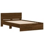 vidaXL Cadre de lit avec tête de lit chêne marron 120x190 cm