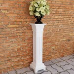 vidaXL Support pilier classique carré pour plantes MDF
