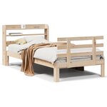vidaXL Cadre de lit avec tête de lit sans matelas 90x190 cm