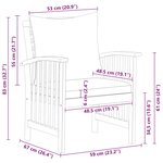 vidaXL Chaises de jardin avec coussins lot de 2 Bois d'acacia massif