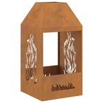 vidaXL Braise Marron 50 x 50 x 100 cm Acier Corten