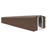 vidaXL Abri de jardin Marron 257x779x181 cm Acier galvanisé