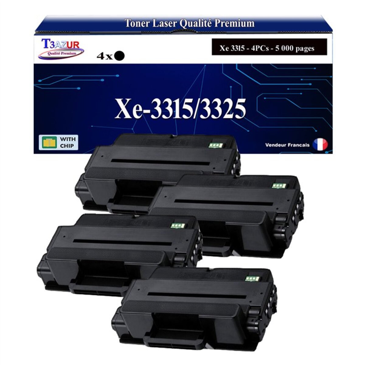 LCL Cartucho de Tóner Compatible 106R02311 106R02309 3315 3325 High Yield Reemplazo para Xerox Workcentre 3315 3315V 3315DN 3325 3325V 3325DN 3325DNI (1 Negro