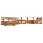 vidaXL Ensemble de canapés d'extérieur 7 Pièces Naturel