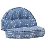 vidaXL Pouf 100x20 cm Indigo Tissu