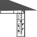 vidaXL Tonnelle avec moustiquaire et lumières LED 4x3x2 73m Anthracite