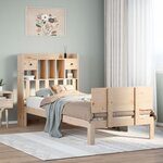 vidaXL Lit bibliothèque sans matelas 100x200 cm bois massif de pin