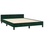 vidaXL Cadre de lit sans matelas vert foncé 140x200 cm velours