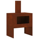 vidaXL Braise Rouillé 60 x 40 x 96 cm Acier patiné