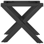 vidaXL Pieds de table basse cadre en X 30x30x33 cm fonte