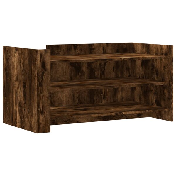 vidaXL Table basse chêne fumé 100x50x50 cm bois d'ingénierie