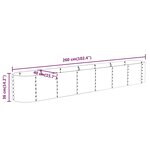 vidaXL Lit surélevé de jardin Acier enduit de poudre marron